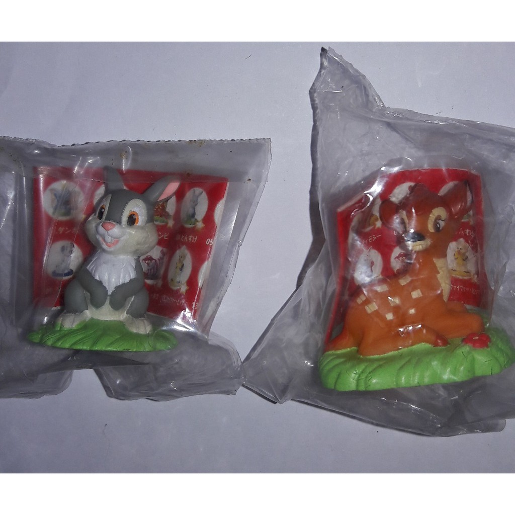 TOMY 盒玩迪士尼人物派對軟膠公仔零售C 三隻小豬小鹿斑比和兔子小飛象布魯托公主