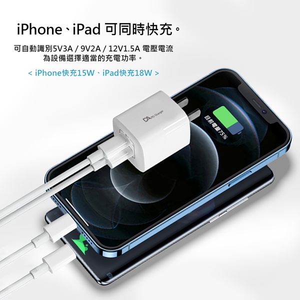 超快速充電器【DA CHARGER】33W 旅充頭 快充旅充頭 RY-U33 快充PD3.0 QC3.0 GAN氮化鎵