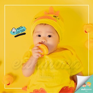 嬰兒衣服套頭衫嬰兒衣服黃鴨兒童衣服可愛帽子