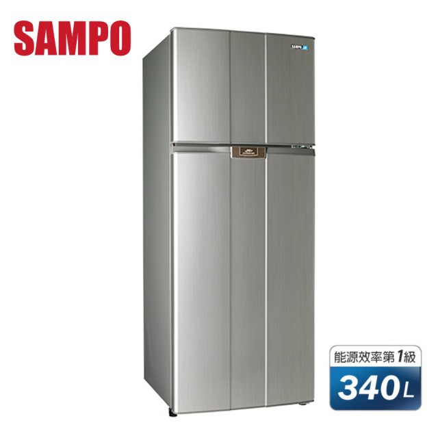 台南送基本安裝~【SAMPO 聲寶】340公升一級能效變頻雙門冰箱(SR-B34D-G6)