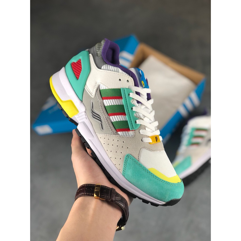 實拍男鞋Adidas Originals ZX 10000 水藍粉藍老爹鞋慢跑EE9485 | 蝦皮購物