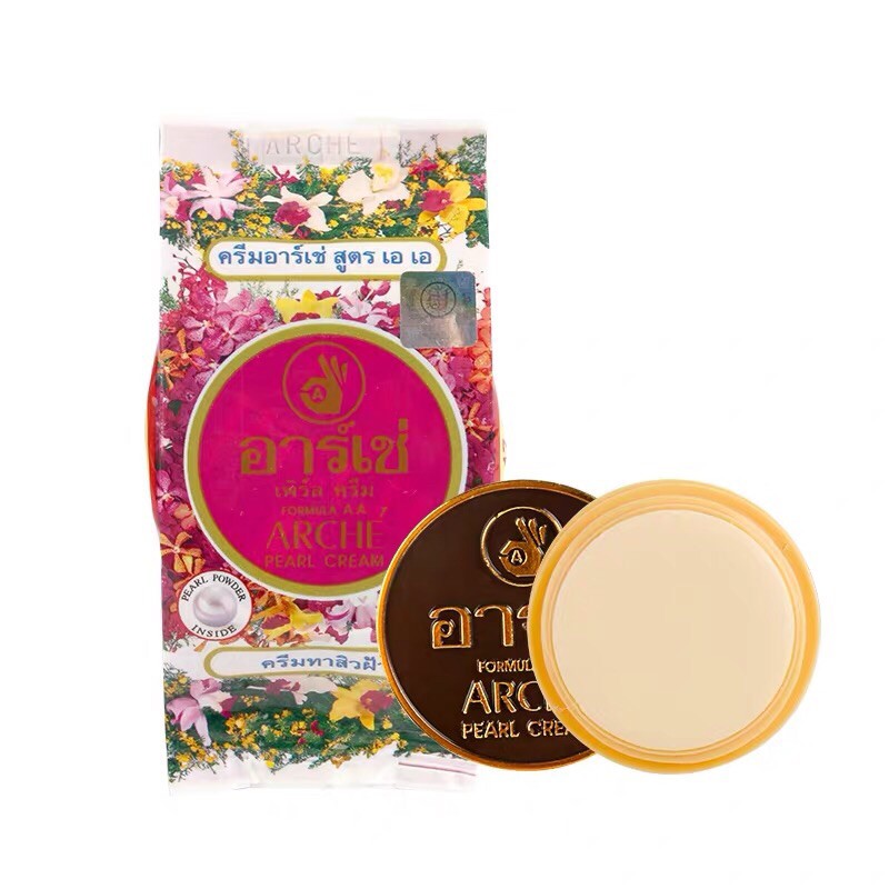泰國進口 雅倩ARCHE 粉底嫩白遮瑕美容珍珠膏3g*1小盒。現貨商品。
