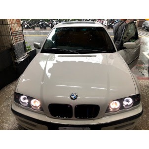新店【阿勇的店】BMW E46 98~01 十月改款前 4門 一體式黑框光圈魚眼大燈 E46 大燈 無馬達 款