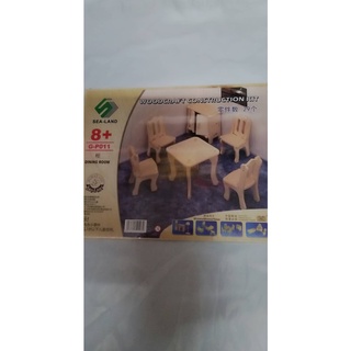 G-P011櫃子3D木製模擬模型玩具 DIY立體木質拚圖