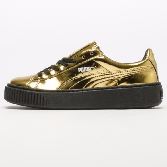 puma basket platform gold