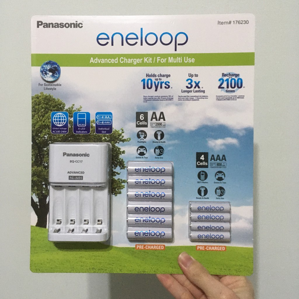 【現貨】Panasonic Eneloop 充電電池 + 充電器套組【Costco 代購】