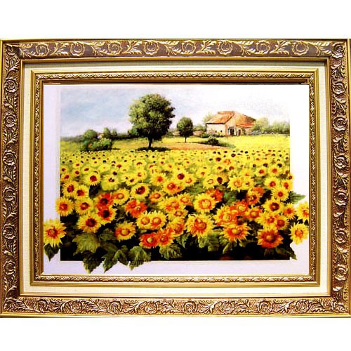 【加拿大向日葵花田】太陽花 壁飾 掛畫50x40cm 欣欣向榮 生意蒸蒸日上的吉祥意義可招來財運與人緣