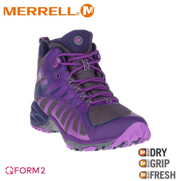 【MERRELL 美國 女 SIREN EDGE Q2 MID WP多功能健行鞋《紫色》】ML65420/運動/悠遊山水