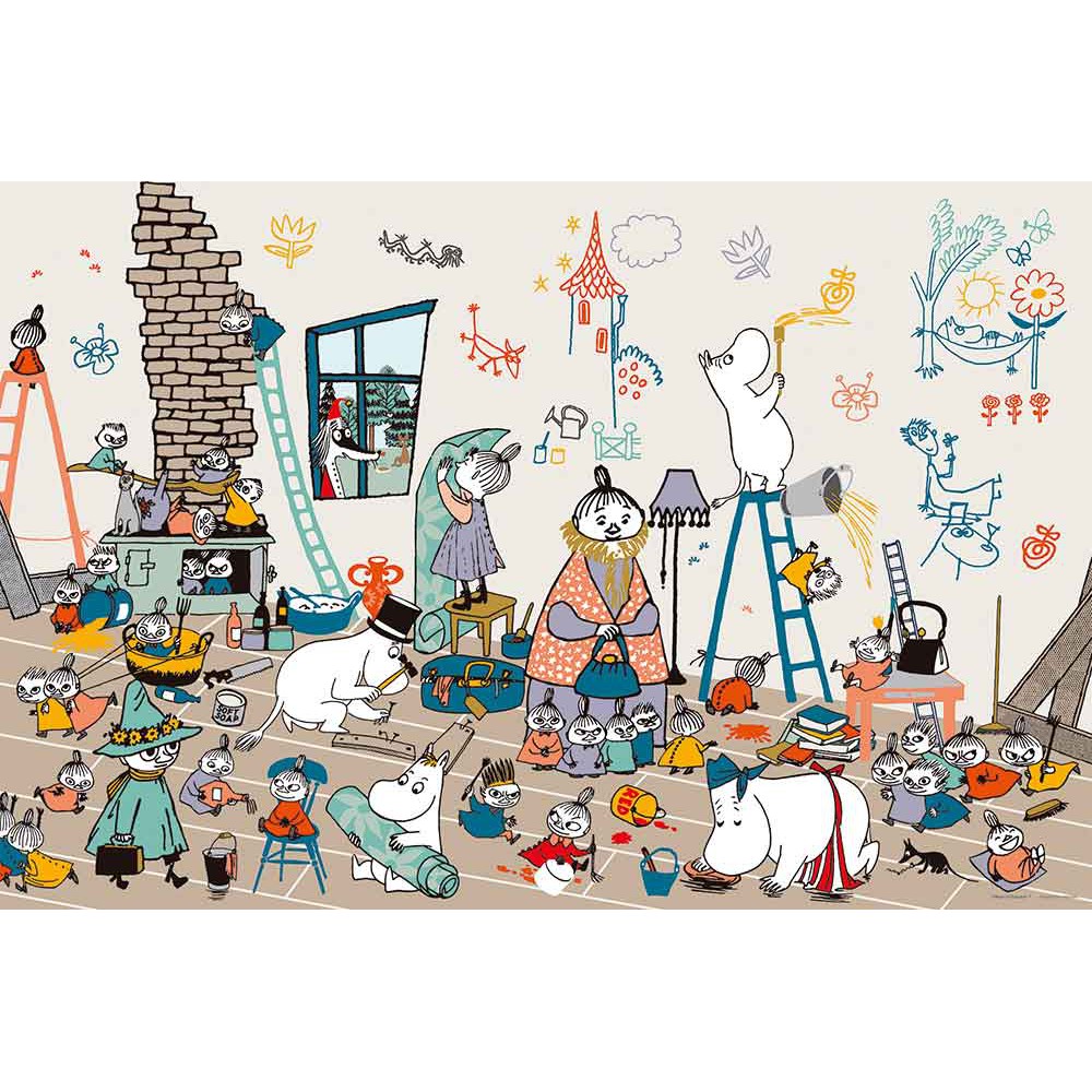 【小巷】Moomin 嚕嚕米 一起佈置家裡 (Yanoman,1000片,日本拼圖, 10-1379, 2020新品)