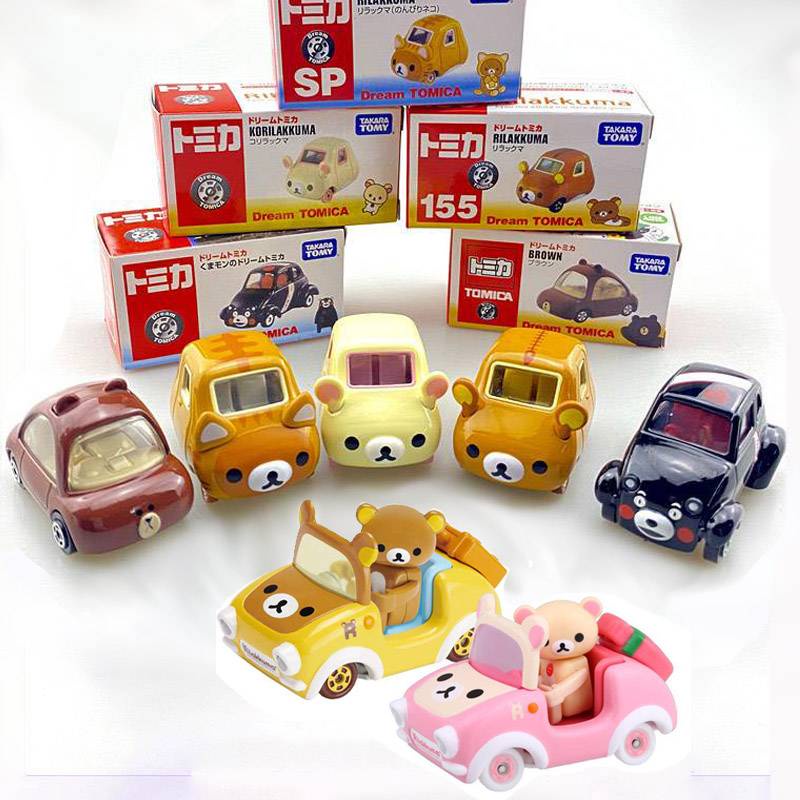Tomica Takara Tomy 兒童玩具鬆弛熊熊熊棕熊懶貓卡通合金汽車收藏禮物