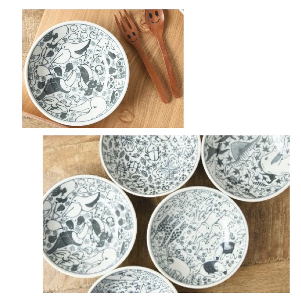 現貨在台🟢日本製 Minoru 美濃燒 動物王國 陶瓷盤子 草原動物 海洋生物 海底生物 碗盤 日式 擺盤 餐具 廚具