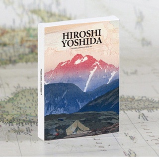 山川☃吉田博ins裝飾畫小海報明信片30張賀卡背景紙攝影拍攝卡片家居畫
