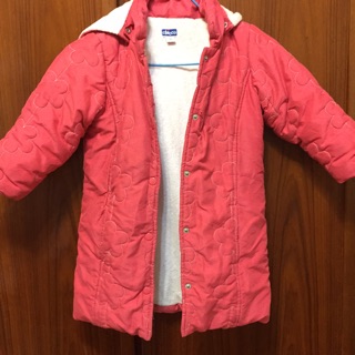 女童奇哥百貨專櫃Chicco 92(24M) 厚絨內絨毛花兒保暖外套