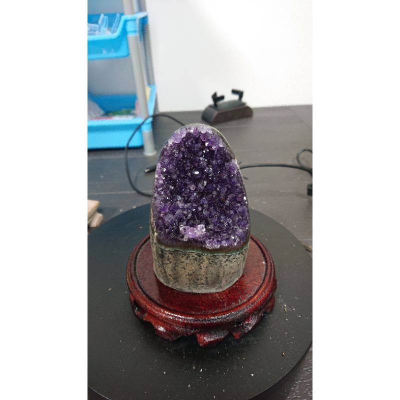 頂紫 ESP 紫晶鎮 583g 烏拉圭 7A 天然水晶 紫水晶 招財 擺件 擺飾 風水 晶鎮 晶片 晶簇 #綠12