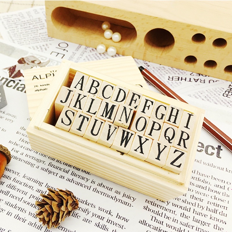 現貨 Y 英文字母印章 字母印章 大寫字母印章 套裝印章 木質印章手帳裝飾印章