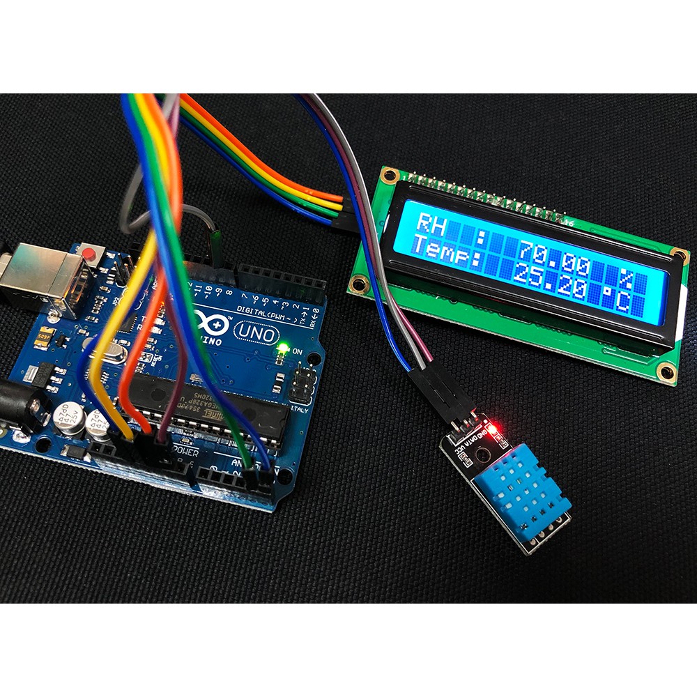 【傑森創工】Arduino溫濕度計DIY套件，DHT11+1602 LCD