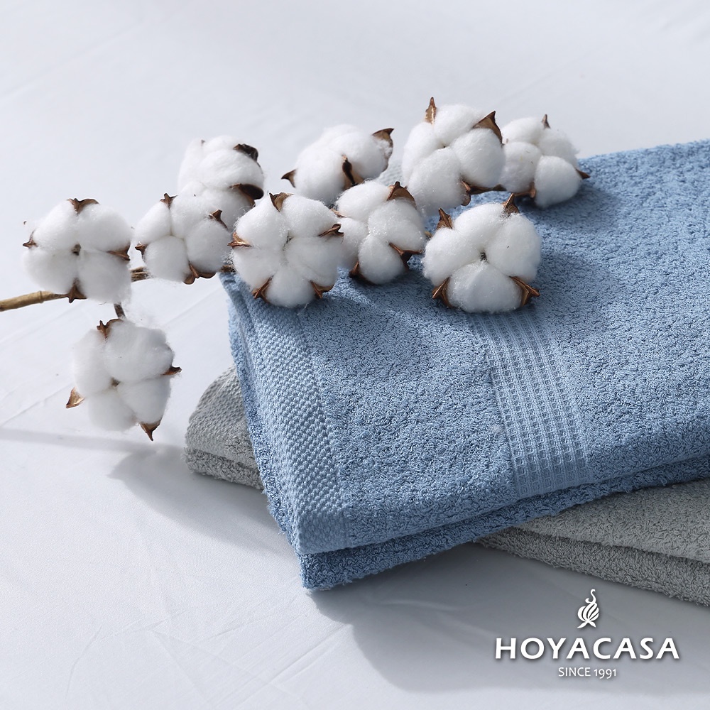 HOYACASA 100%天然有機棉方巾(33x35cm)-多色任選