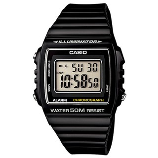 【CASIO】亮眼大螢幕數位錶-黑(W-215H-1A)正版宏崑公司貨