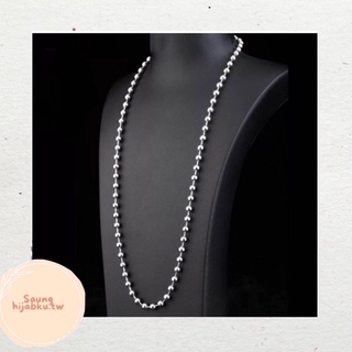 Kalung Titanium Motif Biji Lada Unisex 6.0 MM 75CM