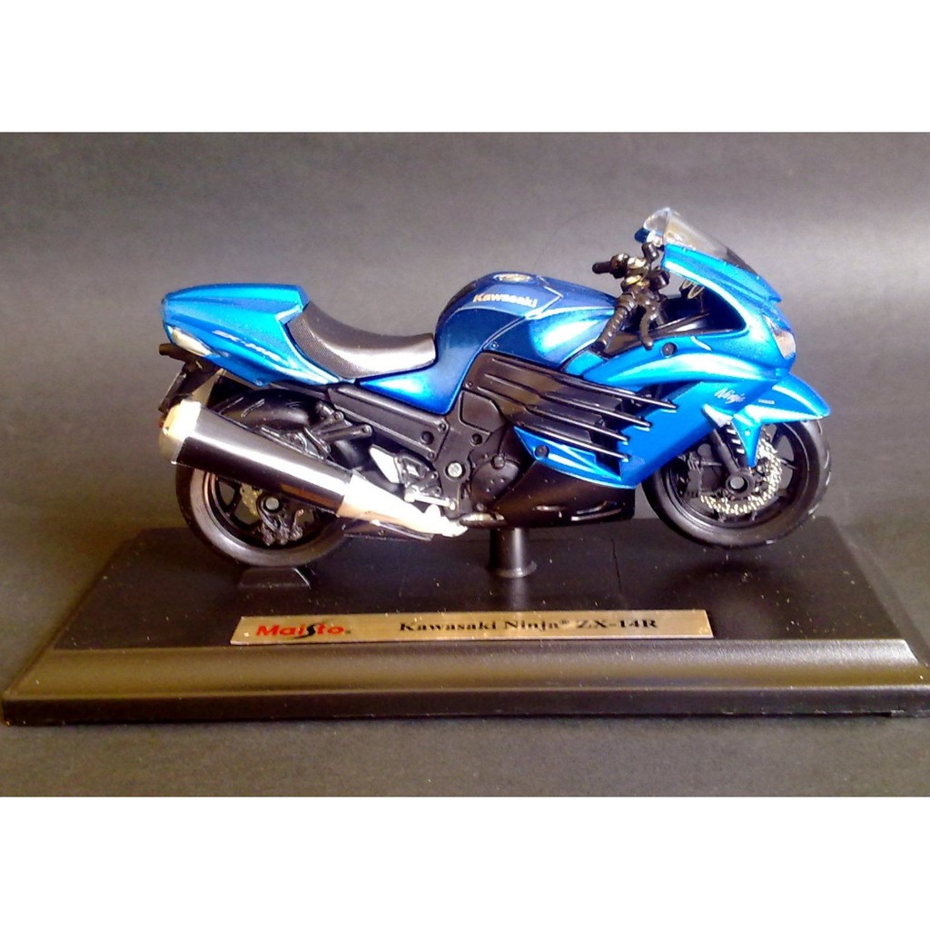 【川崎摩托車模型】Kawasaki Ninja ZX-14R 藍色 重型機車模型 Maisto 1/18精品車模