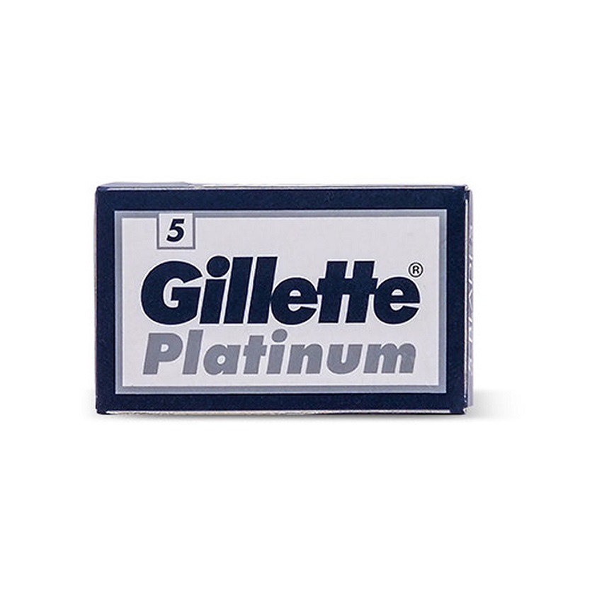 俄羅斯 Gillette 白金雙面安全刮鬍刀片 雙刃刮鬍刀片 雙刃刀片（5片裝）