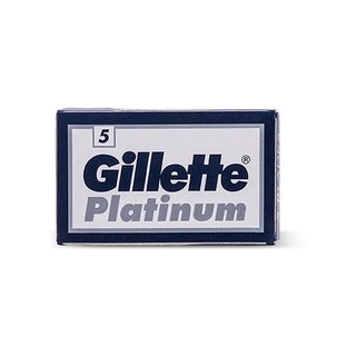 𝐓𝐞𝐛𝐛𝐲𝐬＆𝐂𝐨.美國Gillette吉列Platinum白金傳統刮鬍刀片（5片裝）雙刃刀片 雙刃刮鬍刀片