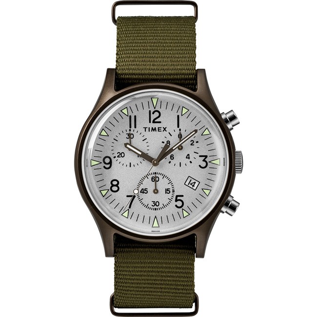 【TIMEX】天美時 MK1 潮流軍錶 三眼計時手錶-銀面/橄欖綠/40mm(TXTW2R67900)
