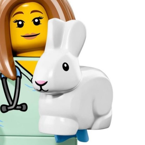 LEGO 樂高 白色 小兔子 Bunny 全新品, (參考 17代 71018 人偶包 女獸醫 動物 兔子 )