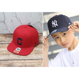 蝦拼殿 47brand 小童帽1歲半~5歲 MLB克里夫蘭印地安人 基本款紅色通用款配色 SNAPBACK可調式棒球帽