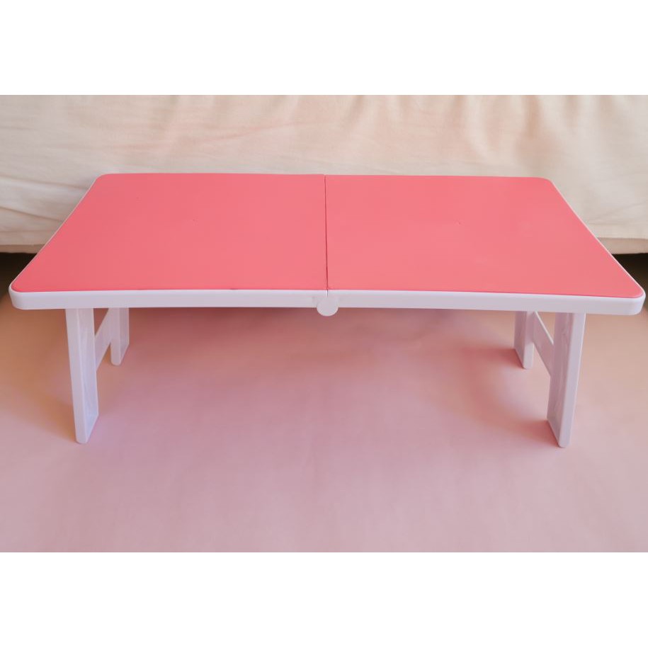 台灣製-桃粉摺疊桌 筆電桌 折疊桌 和室桌 折合桌 床上桌 摺疊桌 懶人桌 野餐桌 二手