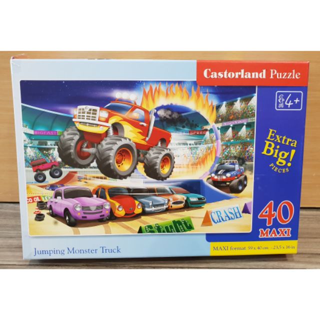 全新封膜 波蘭製 Castorland 40片超大塊拼圖 幼兒兒童拼圖 競技賽車場益智玩具