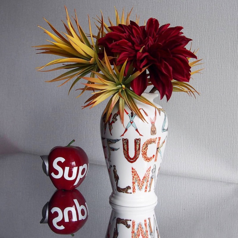 supreme alphabet vase