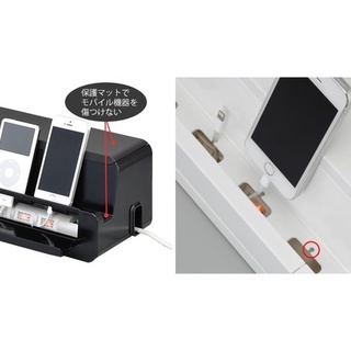 【猿人雜貨】日本製 inomata 4837 智慧型集線收納盒 手機架 集線盒 電線收納 線材收納 延長線收納