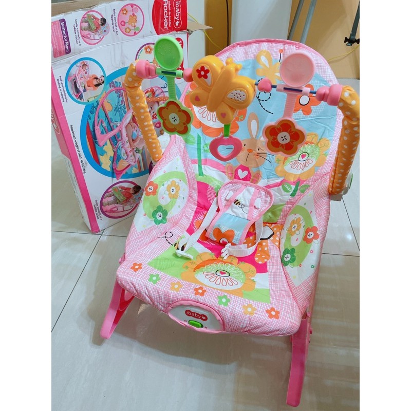 IBABY嬰兒搖椅/兒童電動按摩搖椅(粉紅色）