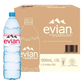 COSTCO代購 可刷卡 Evian 天然礦泉水 1500毫升 X 12瓶 或 X 24瓶 Evian 礦泉水