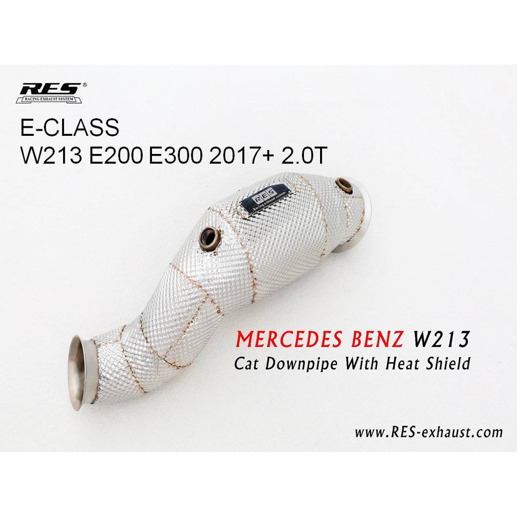 【RES排氣管】BENZ W213 E200 E300 2.0T不鏽鋼/鈦合金 當派 中尾段 電子閥門 JK總代理