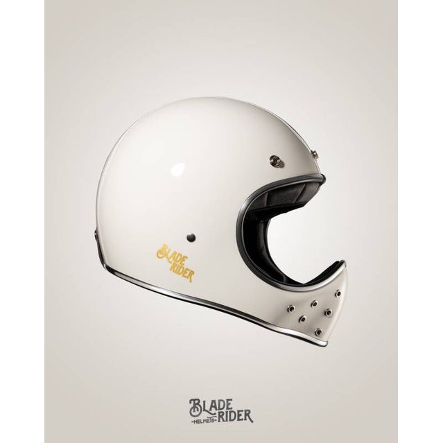任我行騎士部品 Blade Rider Helmet 玻璃纖維 山車帽 純白 二代