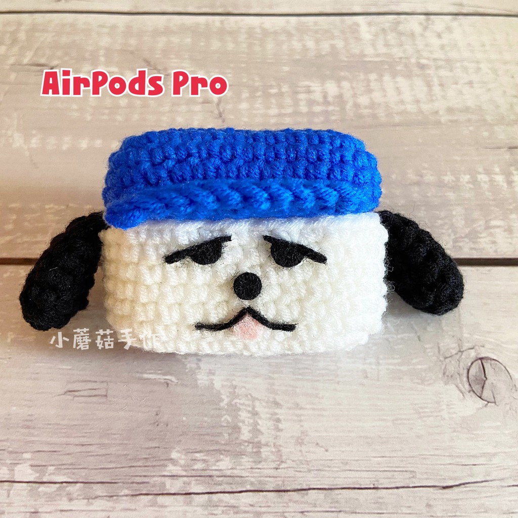 AirPods1.2.3代Pro保護套(內縫矽膠套) 歐拉夫史努比毛線編織保護套 保護殼 小蘑菇手作。毛線編織