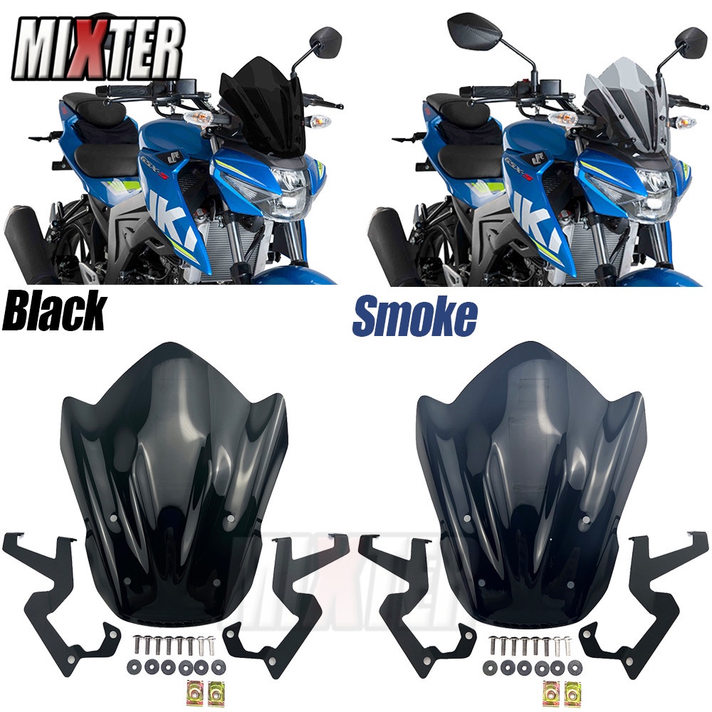 適用 SUZUKI GSX-S125 GSX-S150 GSXS 125 150 17-22 擋風玻璃 前風擋風鏡導流罩