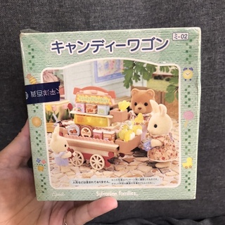 “森林家族-早期 絕版 家家酒 模型 復古零食攤車 好吃美味可麗餅街角店”