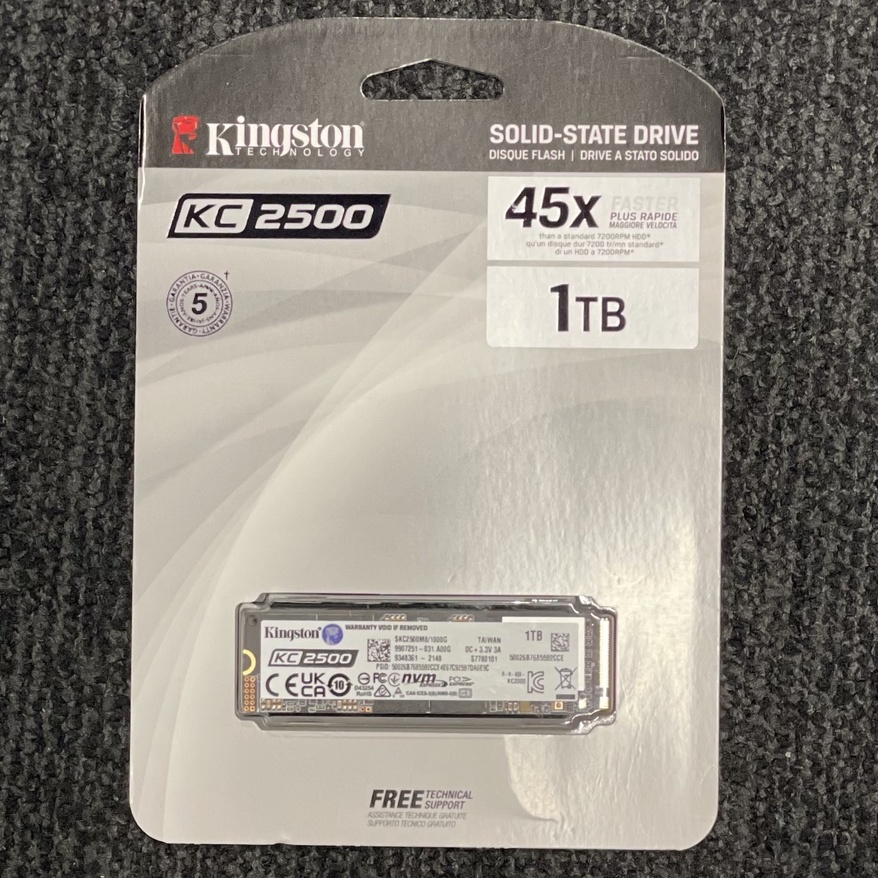 [全新未拆] 金士頓 Kingston KC2500 500G 1TB M.2 PCIE 5年保 SSD 固態硬碟