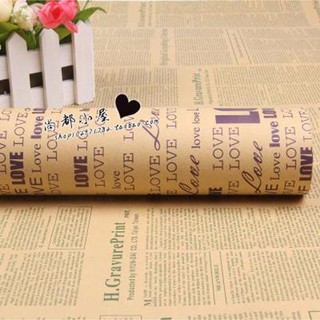 英文報紙復古牛皮紙包書紙禮品花藝花坊花束包裝紙鮮花包花紙 蝦皮購物