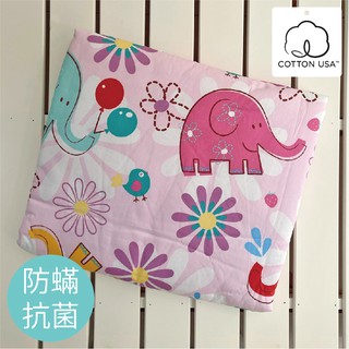 100%美國棉 兒童涼被【彩色象】120x150cm 防蟎抗菌 臺灣製