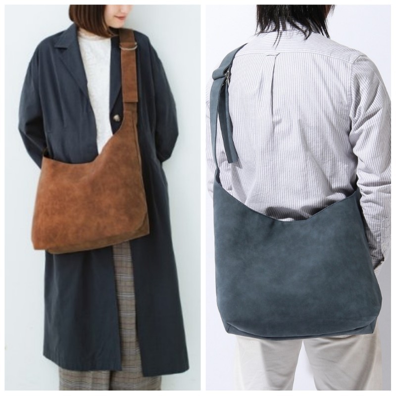 簡約好背 男女通用 🇯🇵日本好用設計 polka polka 合成皮革 休閒背包 側背包 斜背包（PBJ14)