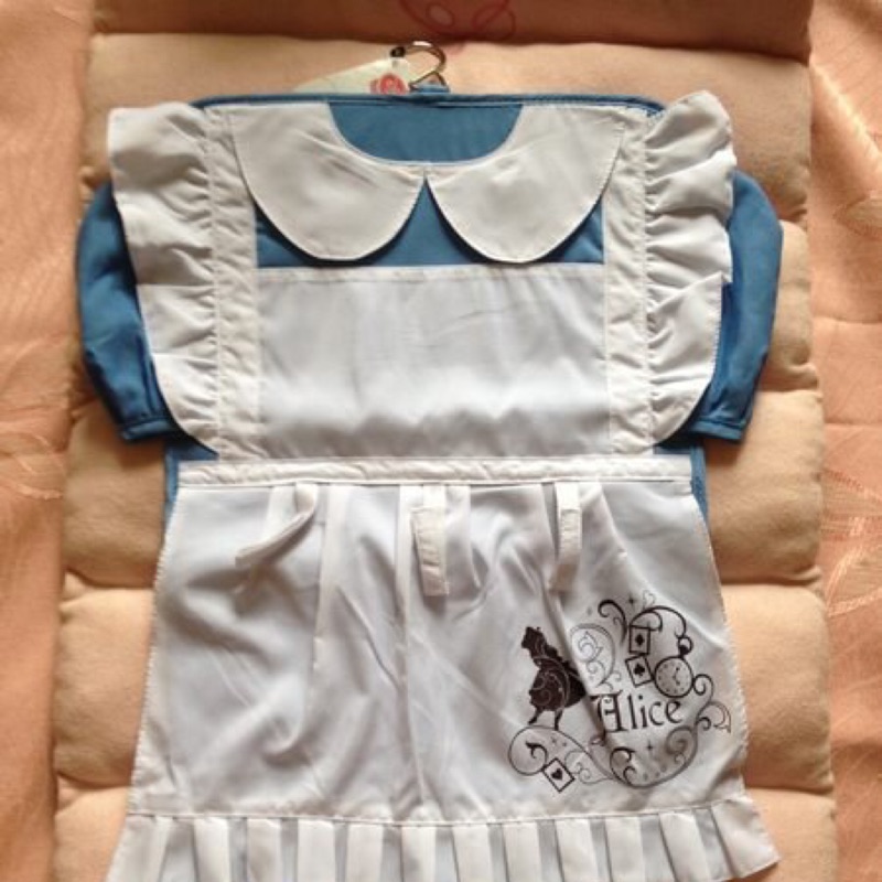 ╭☆°愛*JP╭☆°disney store限定 迪士尼 愛麗絲 圍裙造型 掛勾收納袋小物