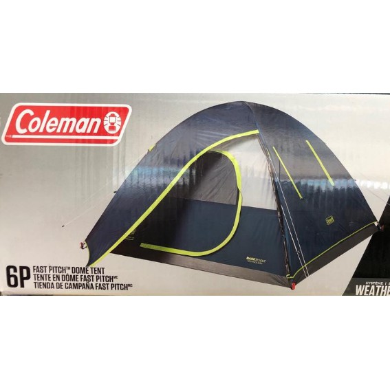 COLEMAN 快搭式全罩型六人黑膠帳篷 露營帳