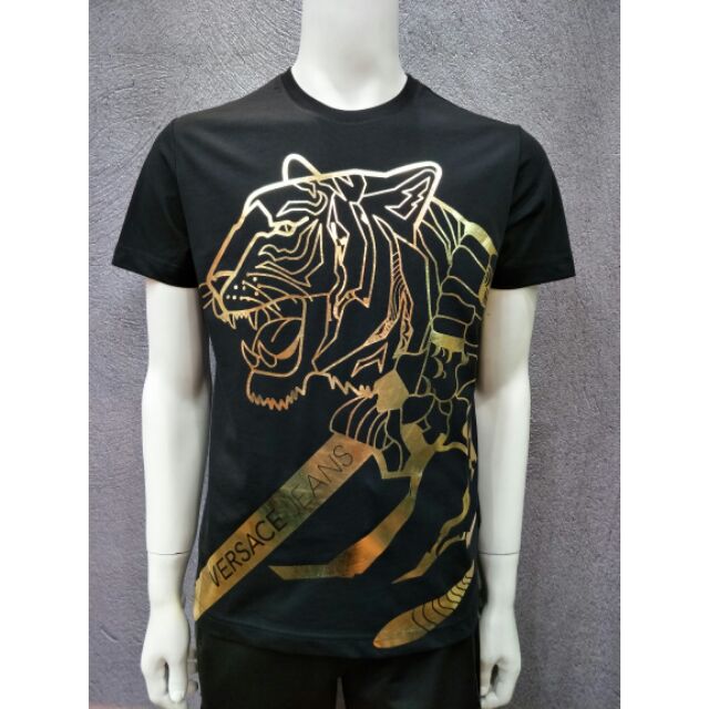 【現貨】VERSACE JEANS 18春夏新品 燙金 老虎