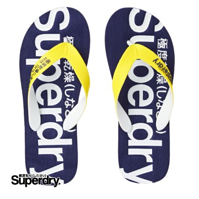 [阿米現貨] SUPERDRY 極度乾燥 Scuba夾腳拖鞋 黃/藍