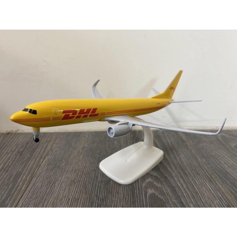 現貨 1/400 DHL快遞 波音737-800 貨機 金屬飛機模型 含起落架機輪 展示架