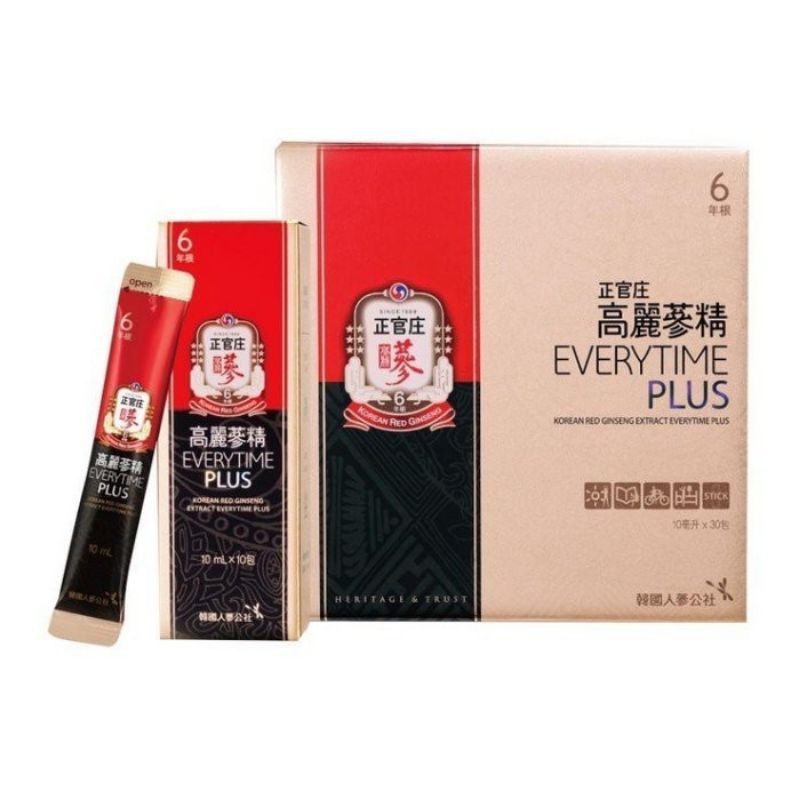 正官庄 高麗蔘精 EVERYTIME PLUS 10ml X 30包《PLUS 3倍超濃縮版》